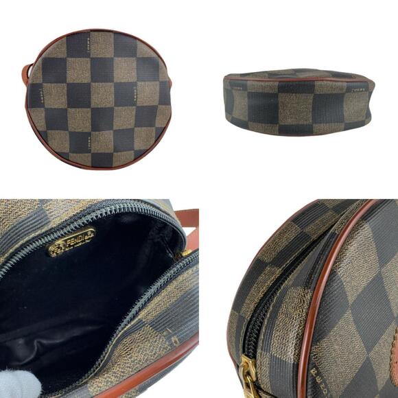 FENDI Brown Leather Shoulder Bag